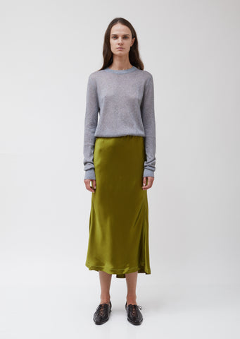Xael Double Face Silk Bias Midi Skirt