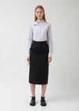 Wool Blend Suiting Tailored Skirt
