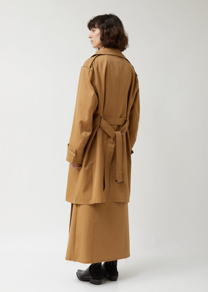 Wool Twill Trench Coat