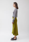Xael Double Face Silk Bias Midi Skirt