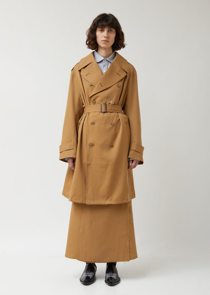 Wool Twill Trench Coat