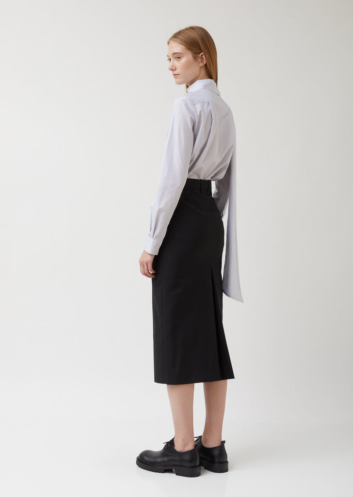 Wool Blend Suiting Tailored Skirt