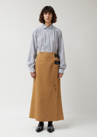 Wool Twill Wrap Skirt