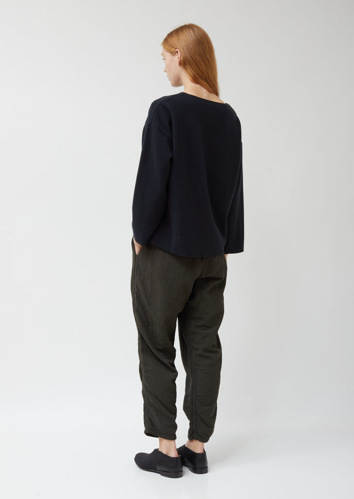 Navy Wool Pullover
