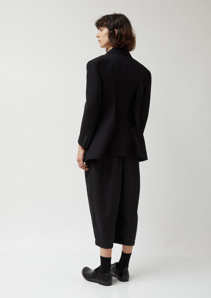 Wool Polyester Tweed Thick Gabardine Jacket