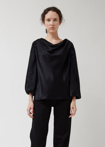 Satin Loose Collar Top