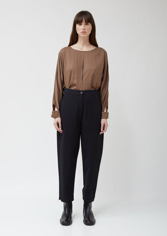 Percy Washed Wool Denim Trousers