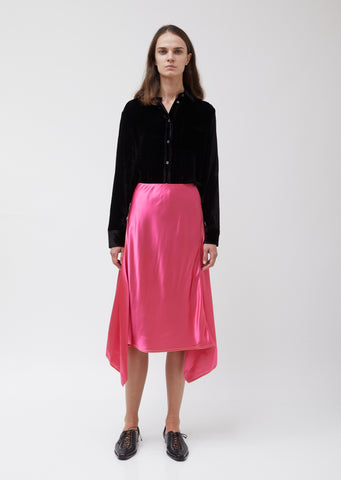 Darby Satin Asymmetric Skirt