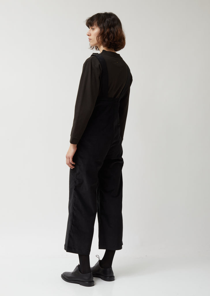 Velveteen Flared Overall One Piece