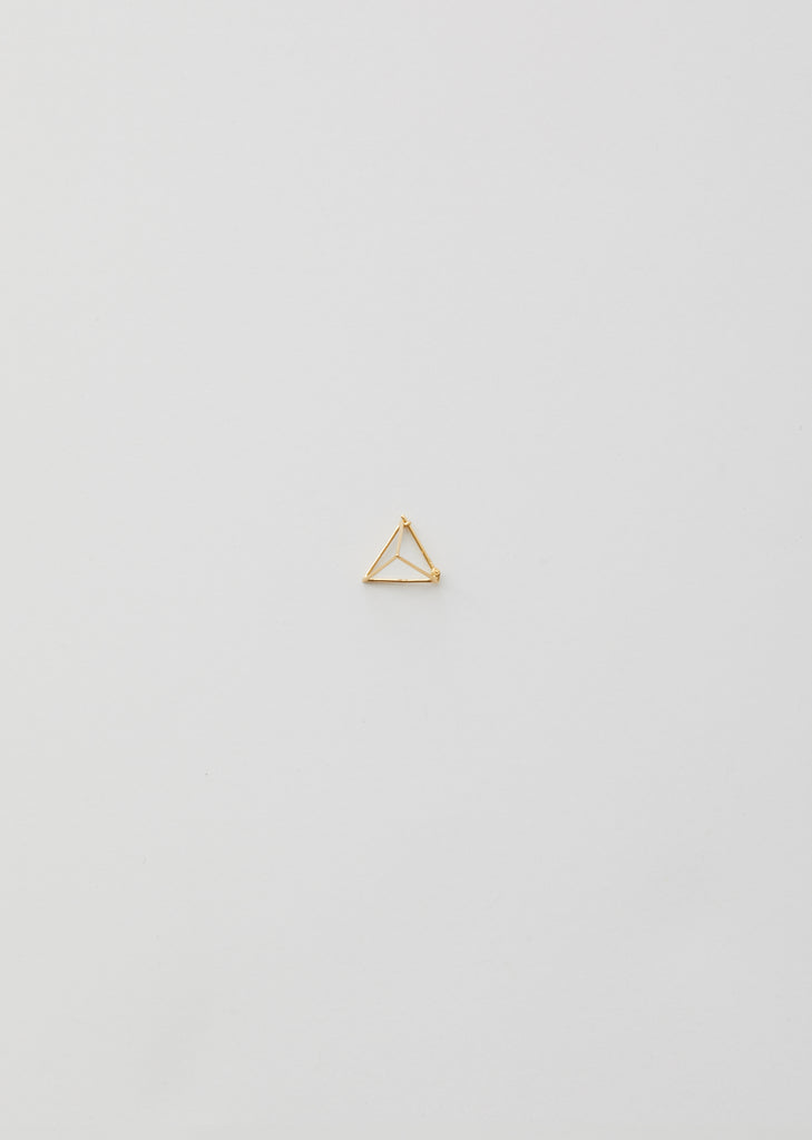 3D Triangle Earring — 15mm