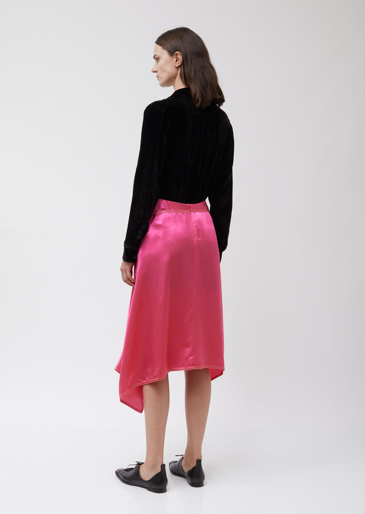 Darby Satin Asymmetric Skirt