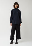 Synthetic Jersey Mock Neck Tee