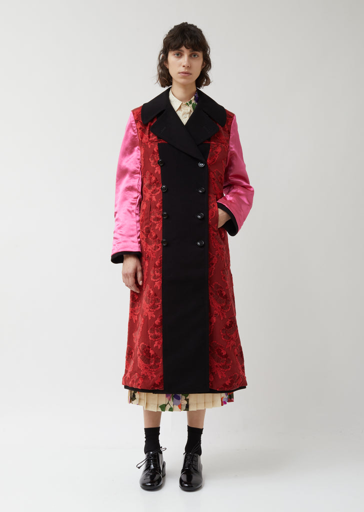 Wool Acrylic Cloth x Pile Jacquard Coat