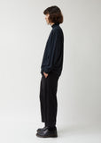 Synthetic Jersey Mock Neck Tee