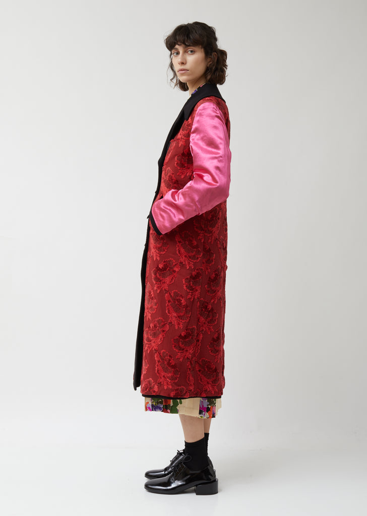 Wool Acrylic Cloth x Pile Jacquard Coat