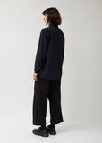 Synthetic Jersey Mock Neck Tee