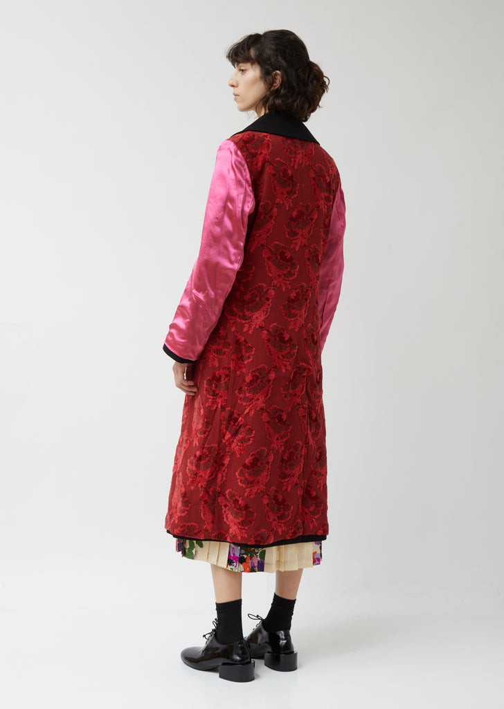 Wool Acrylic Cloth x Pile Jacquard Coat
