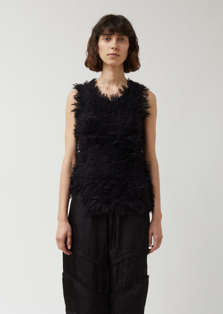 Worsted Yarn Wool Mohair Loop Stitch Top