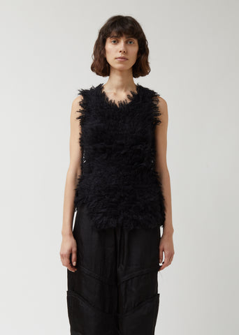 Worsted Yarn Wool Mohair Loop Stitch Top