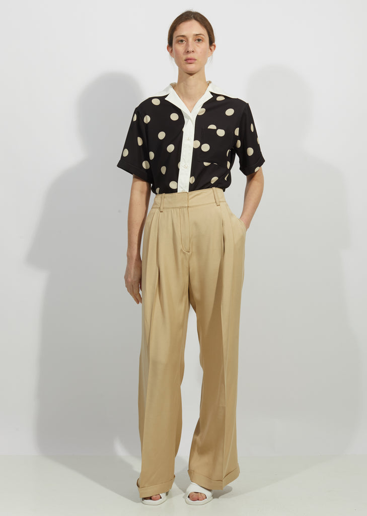 Wide Leg Tailored Trousers