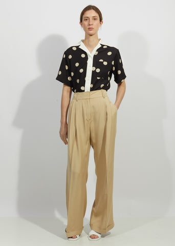 Wide Leg Tailored Trousers