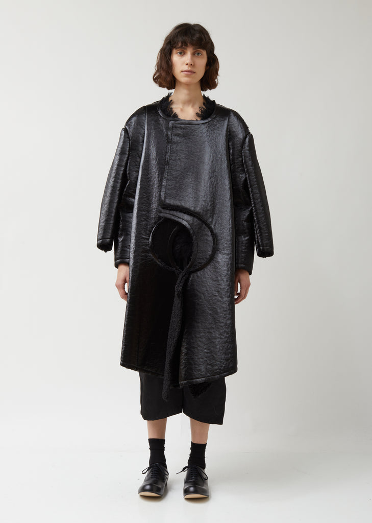 Synthetic Enamel Boa Coat
