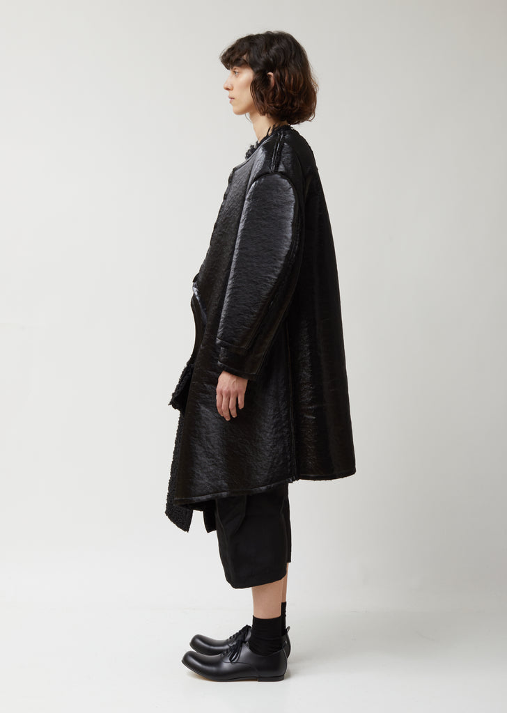 Synthetic Enamel Boa Coat