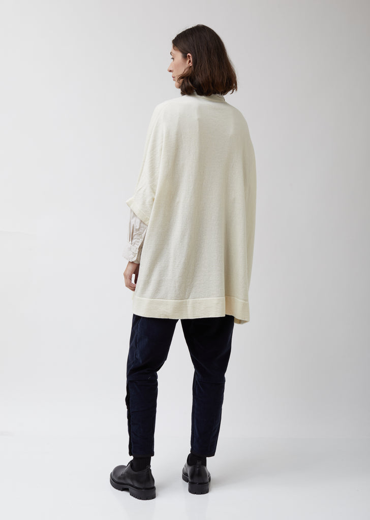 Wool V-Neck Pullover Top