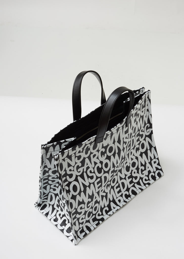 Printed Synthetic Leather Tote Bag