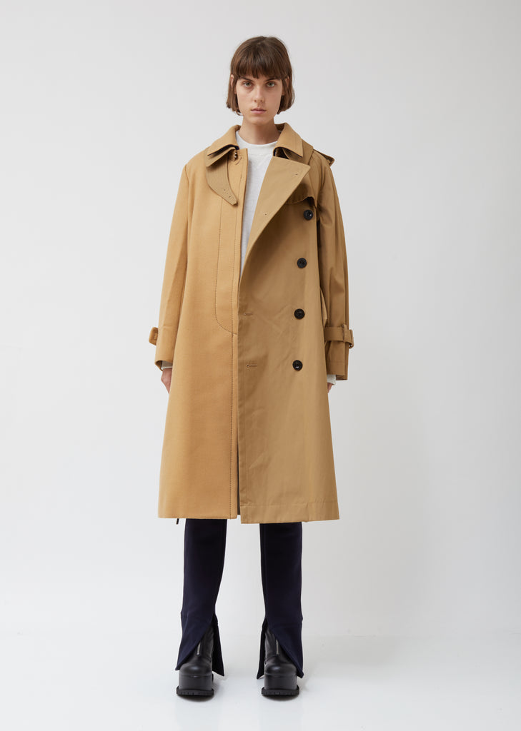 Wool Melton x Cotton Coat