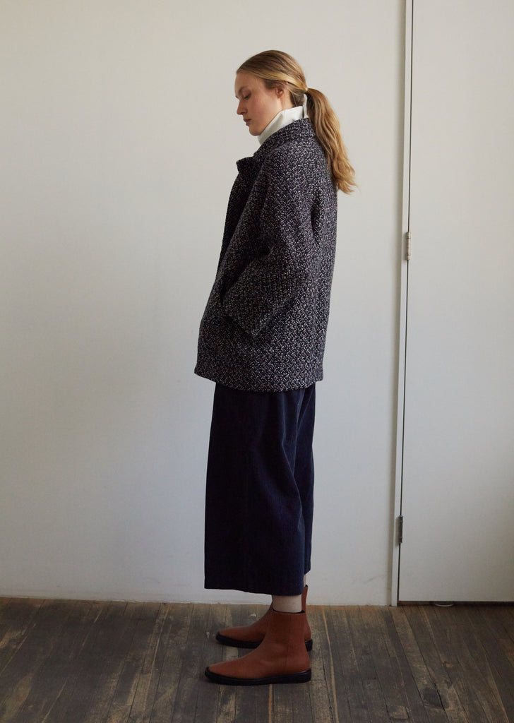 Yuki Fubuki Wool Double Breasted Half Coat