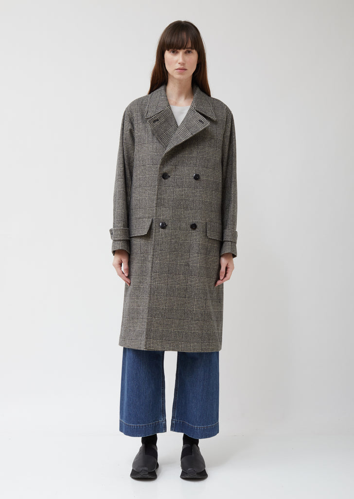 Wool Glen Check Coat