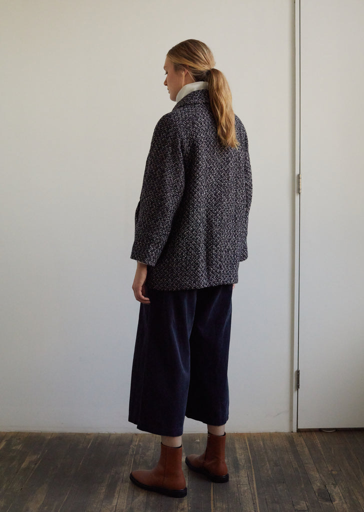 Yuki Fubuki Wool Double Breasted Half Coat