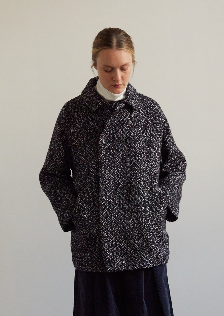 Yuki Fubuki Wool Double Breasted Half Coat