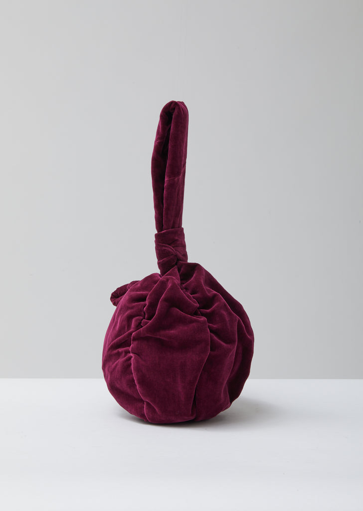 Magenta Velvet Purse Bag