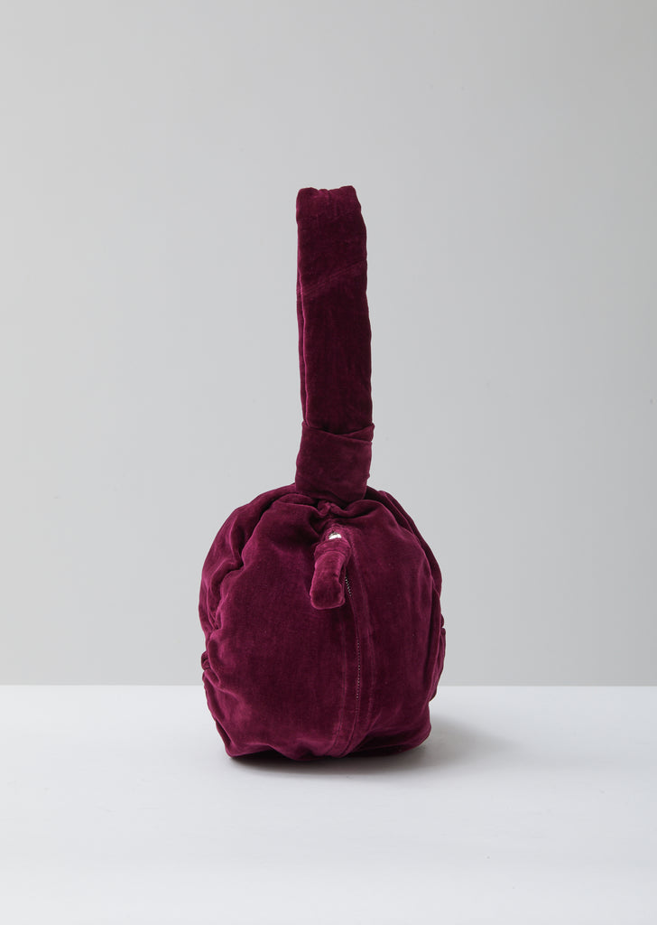 Magenta Velvet Purse Bag