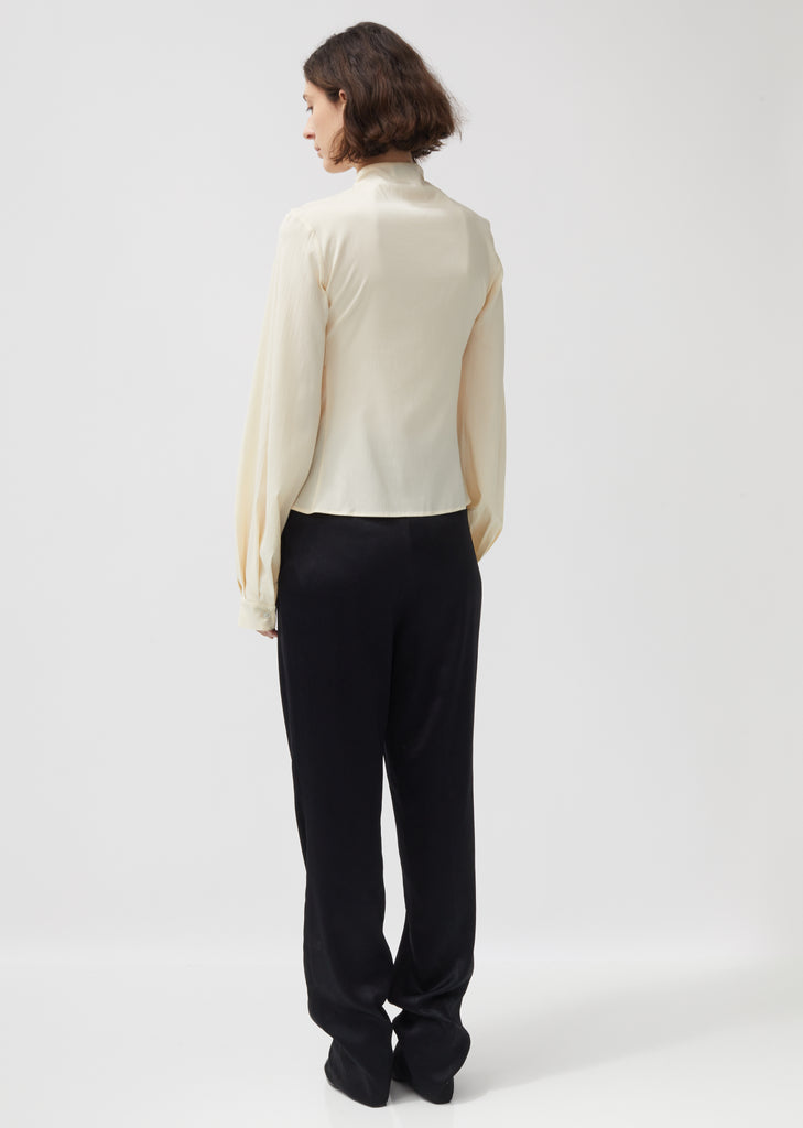 Stretch Silk & Wool Second Skin Blouse