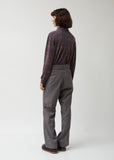 Elastic Poly Tweed Side Tab Trouser