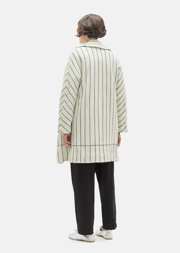 Striped Wool Double Breasted Jacket
