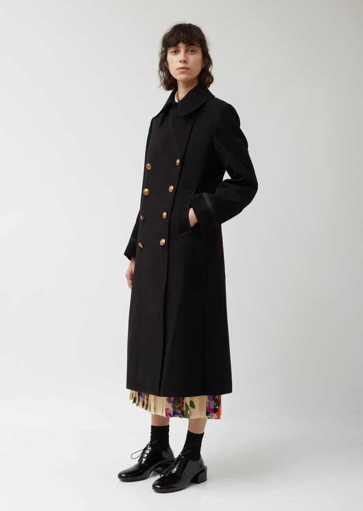 Wool Acrylic Cloth x Pile Jacquard Coat