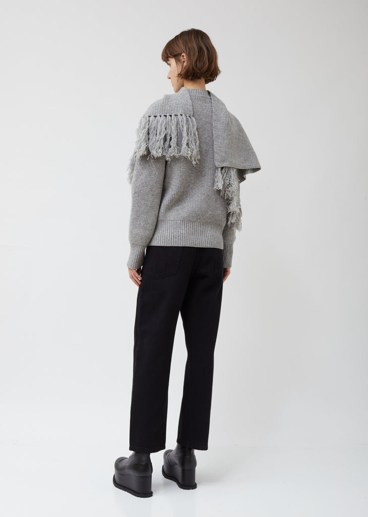 Wool Pullover with Scarf
