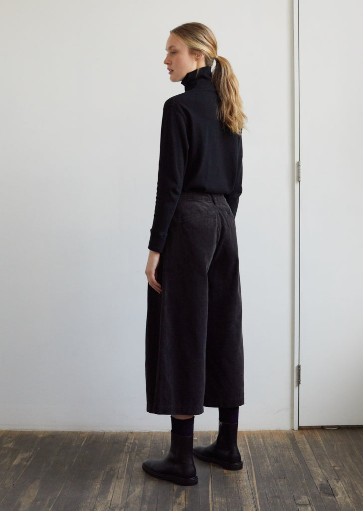Women Corduroy Wide Culotte Pants