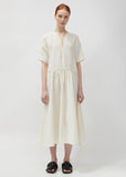 Marabel Textured Fluid Viscose and Linen Dress