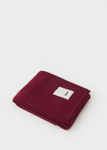 Pure New Wool Blanket — Bordeaux