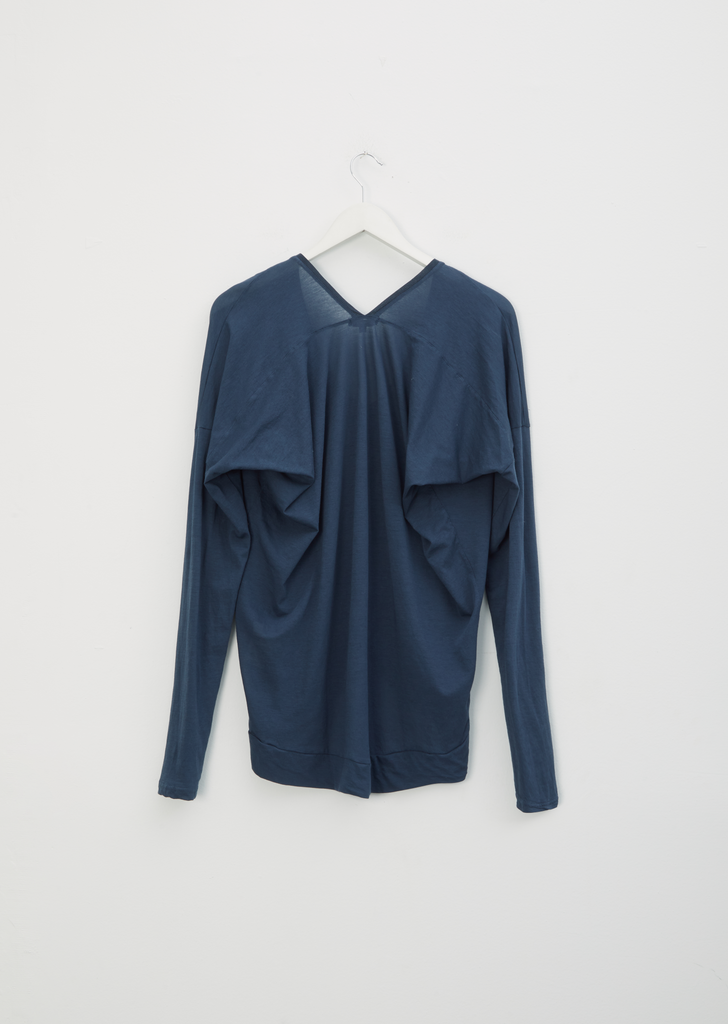 Cotton Cardigan Top — Blue