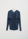 Cotton Cardigan Top — Blue
