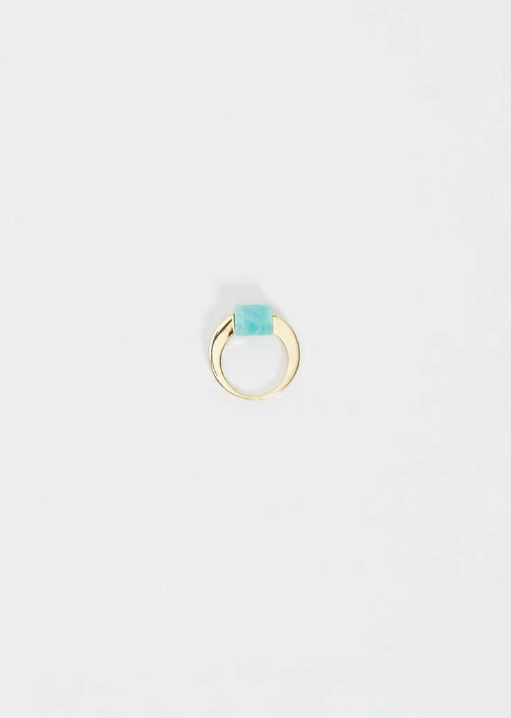 Deo Cilindro Amazonite Ring — Amazonite