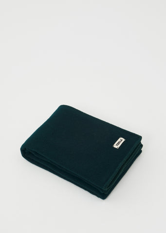 Pure New Wool Solid Blanket — Dark Green