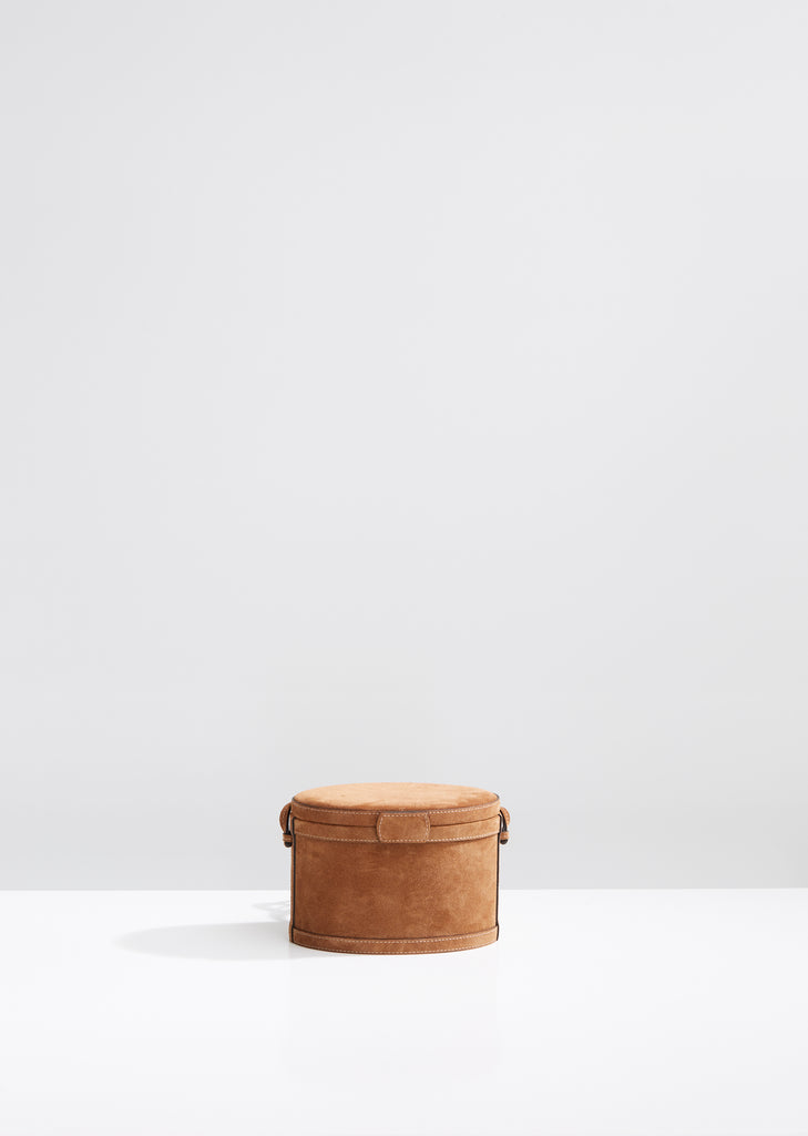 Suede Round Mini Trunk Bag
