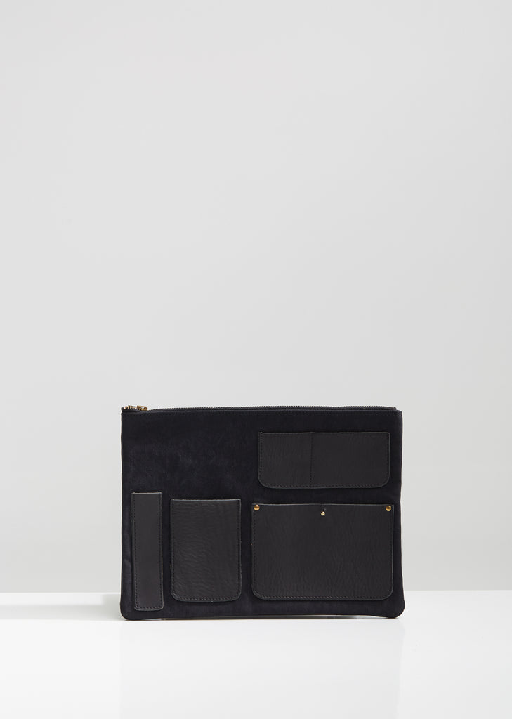 Handmade Washed Canvas Pocket Clutch